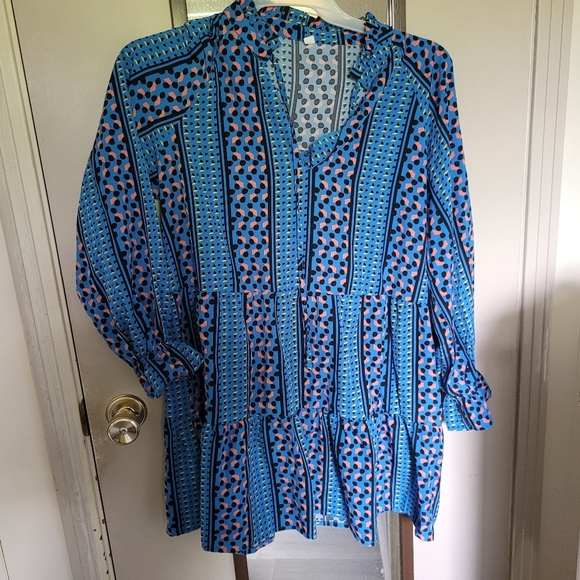 SHEIN Tops - Long Sleeved Tunic In Vibrant Colors